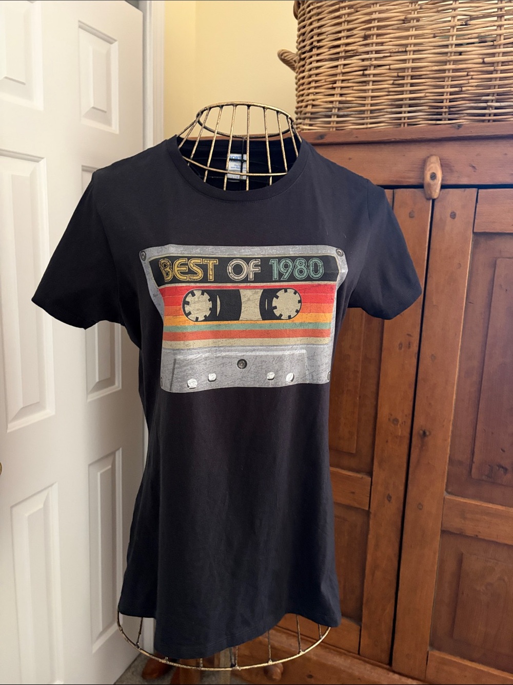 Port & Company Classic 'Best of 1980' Black Graphic Tee 100% Cotton